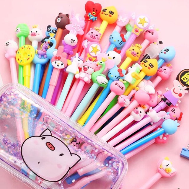 [HCM]Bút bi nước nhiều hình ngộ ngĩnh 0.5mm - Combo 10 bút khác mẫu