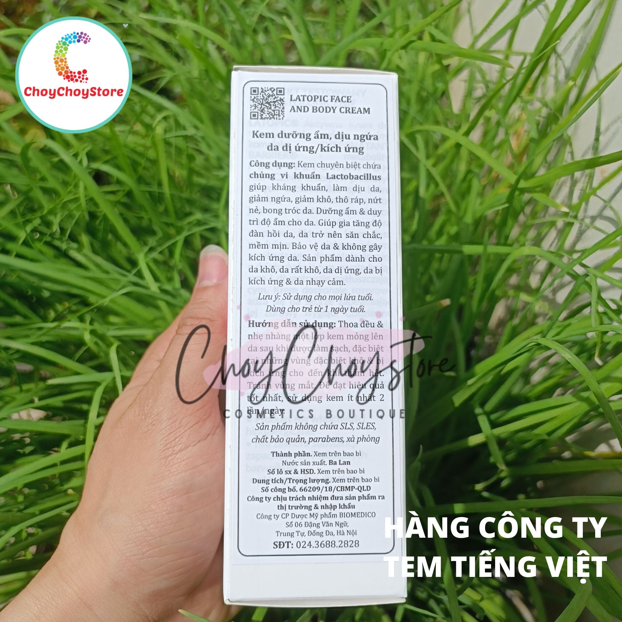(TEM CTY) Kem Dưỡng Latopic Face & Body 75mL Cho Da Chàm, Da Khô