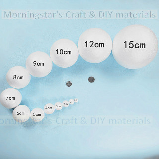 12Cm 6 Cái Trắng Để Tạo Hình Thủ Công Polystyrene Xốp Bóng Giáng Sinh Bóng thumbnail