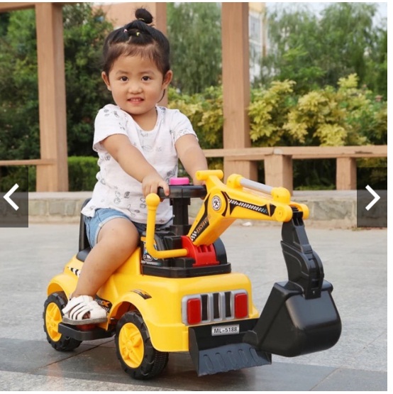 Xe cẩu điện chân ga cho bé full đồ