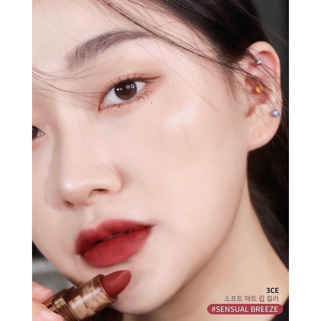 [HOÀN TIỀN 15%]Son Thỏi 3CE Soft Matte Lipstick Version Deep Under More Deep