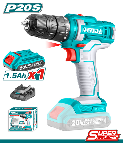 Máy khoan dùng pin Lithium-ion 20V Total TDLI20051 chính hãngxsafextools