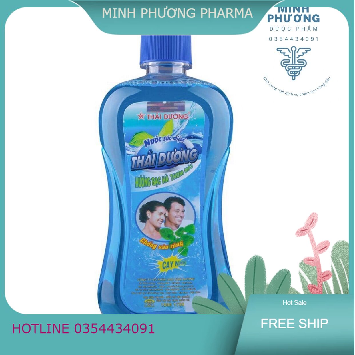 Nước súc miệng thái dương 500ml chai lớn