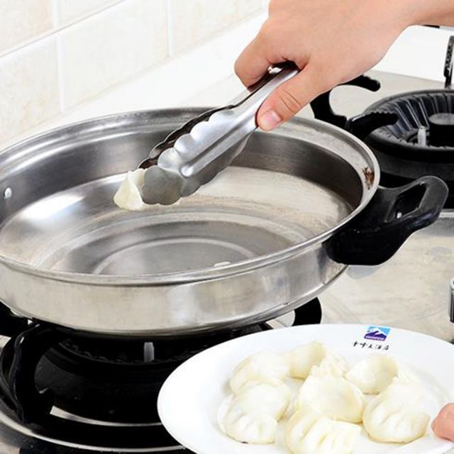 Kẹp gắp đá, đồ ăn bằng inox (e9)