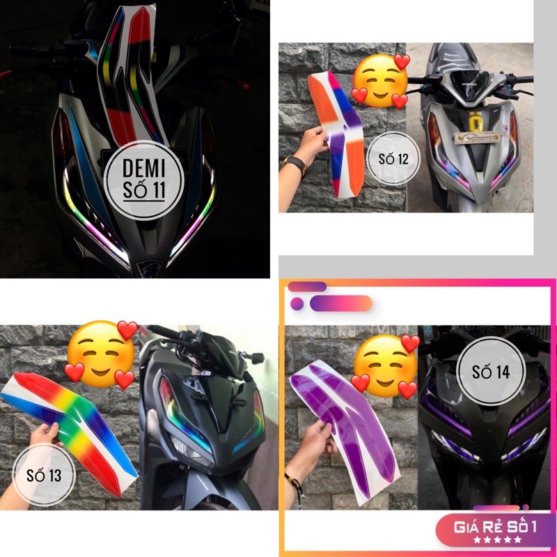Decal Dán Đèn Demi Vario 2018-2024 Decal Chống Thấm Nước