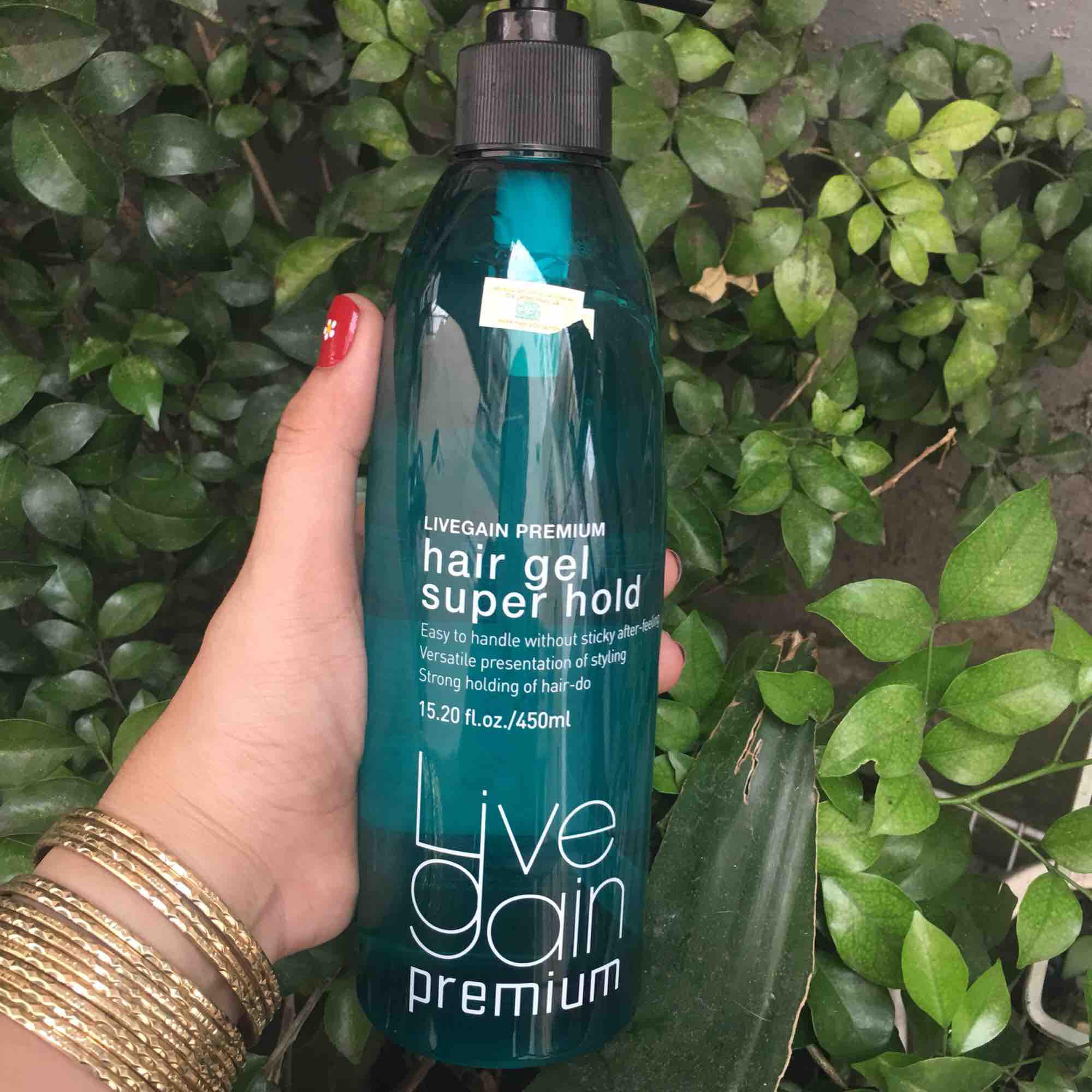 Gel tạo kiểu tóc siêu cứng live gain strong hold 450ml