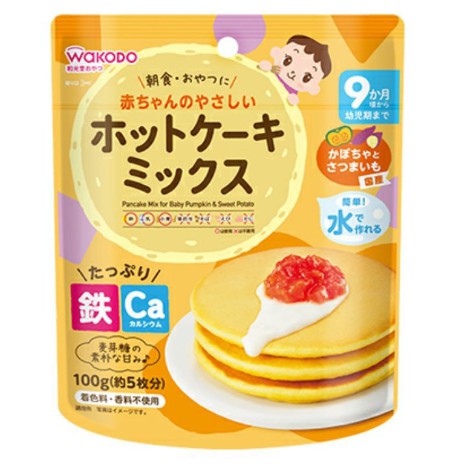 [HCM][Tặng gia vị rắc cơm]Bột Làm Bánh Pancake Wakodo cho bé ăn dặm 9M+