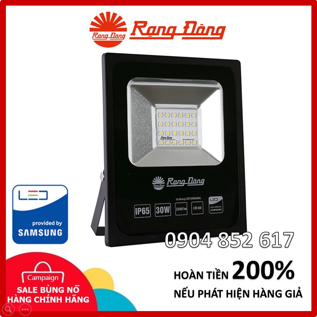 Đèn pha led 30w rạng đông ip 65, chống bụi, chống nước, chipled samsung