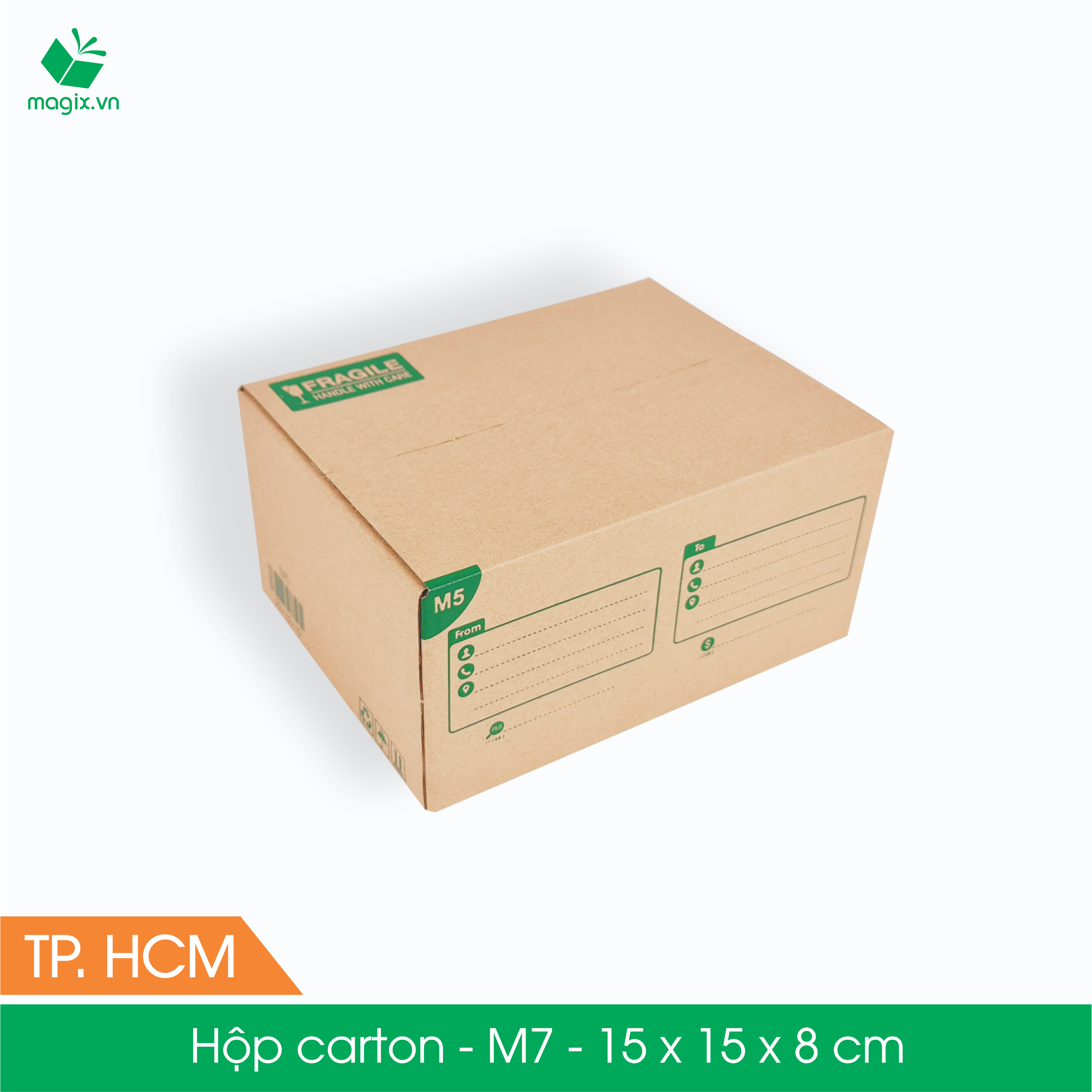 M7 - 25x15x8 cm - 60 thùng hộp carton