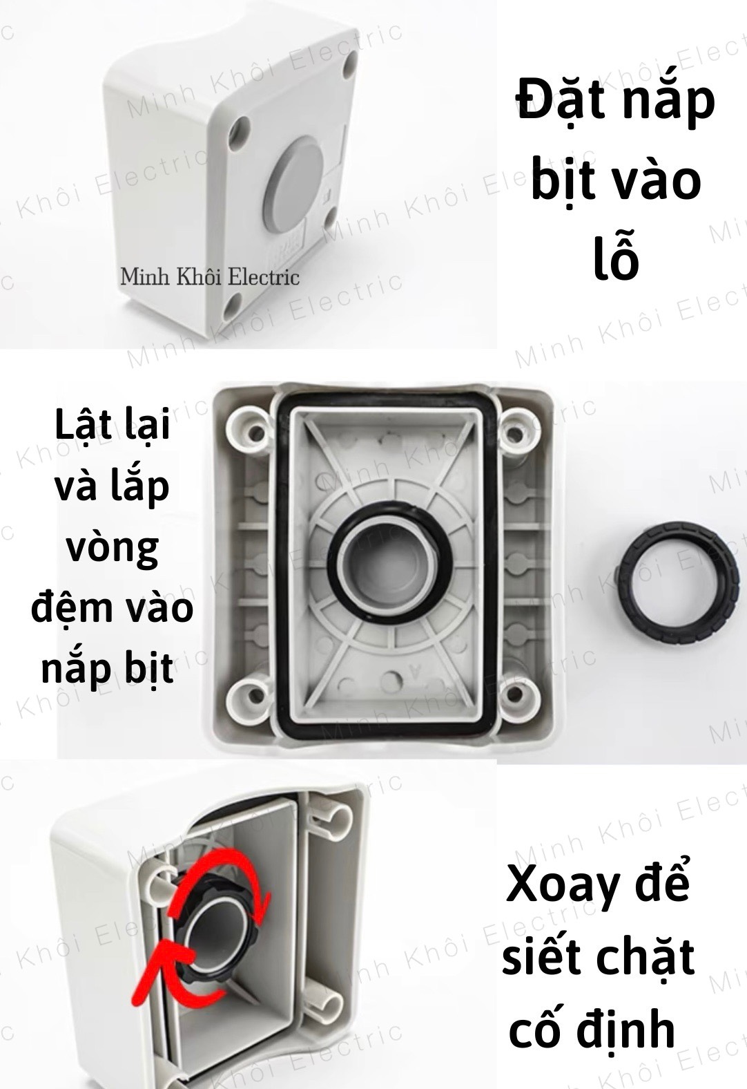 nút bịt tủ điện, nắp bịt lỗ khoét tủ điện, nút che lỗ phi 22,25/30,32