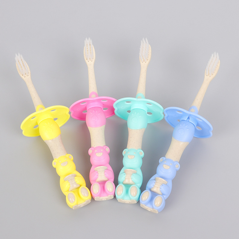 Toothbrush brush for baby shaping gáu-cute rabbit (nhiều màu)-[bàn chải brushing, bàn chải massage, bàn chải brushing điện, bàn chải Automatic toothpaste]