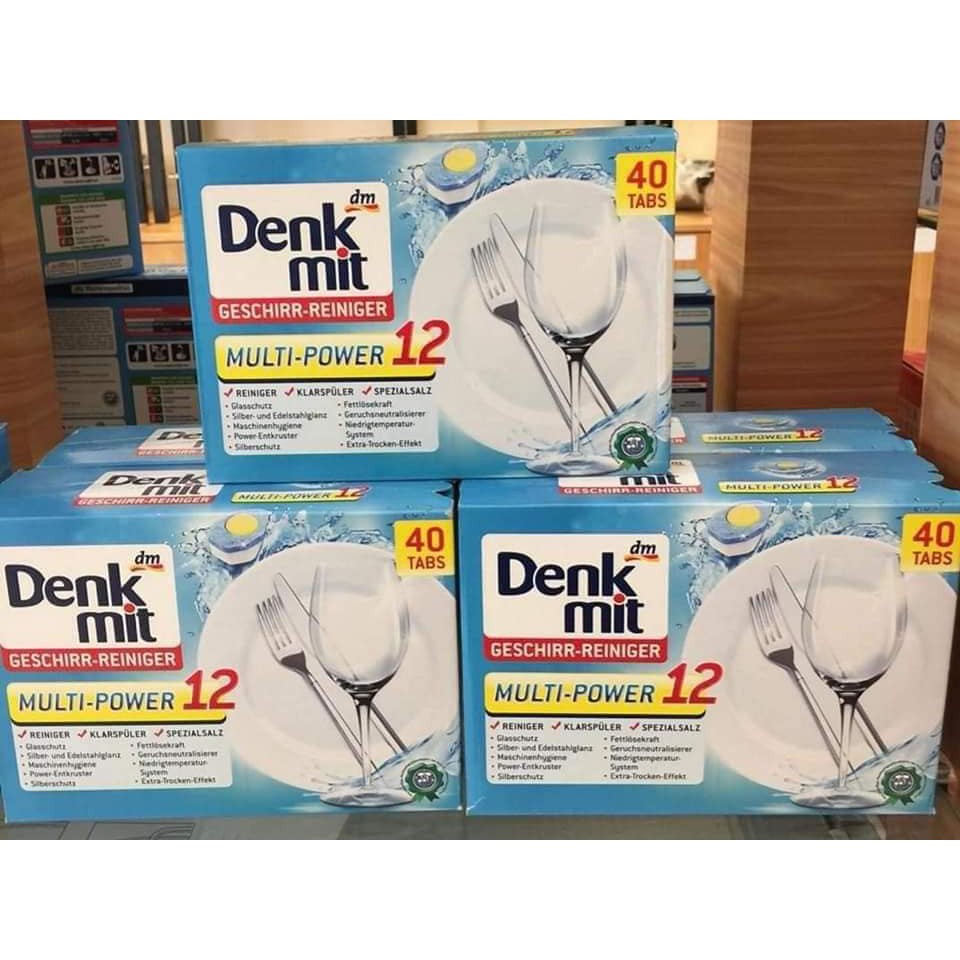 VIÊN RỬA CHÉN BÁT DENKMIT 3IN1 DÙNG CHO MÁY RỬA BÁT HÀNG NHẬP ĐỨC.