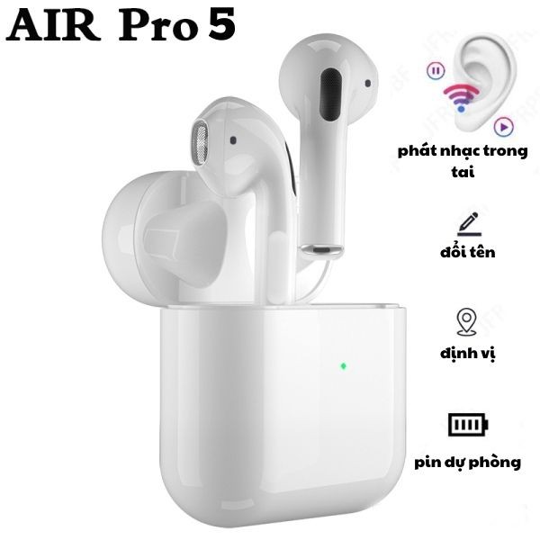 [FULL BOX] Tai nghe Bluetooth Pro 5 TWS thiết kế nhét trong mini dành cho điện thoại Android iPhone