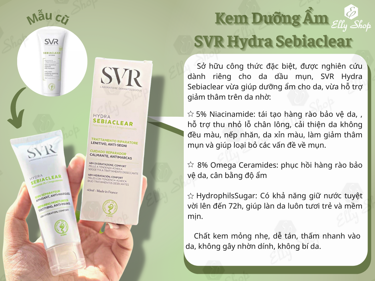 Kem Dưỡng Ẩm Cho Da Dầu SVR Hydra Sebiaclear - 40ml