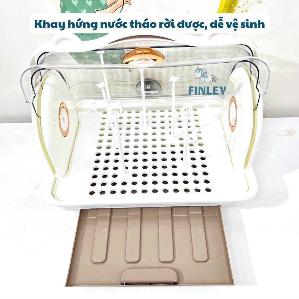 Khay úp bình sữa ly cốc Finley gấu con FL 0091