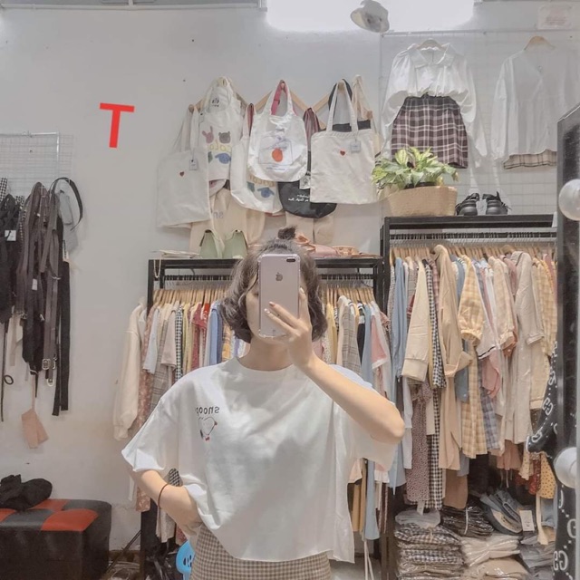 Áo croptop snoopy ngắn tay dtr0220