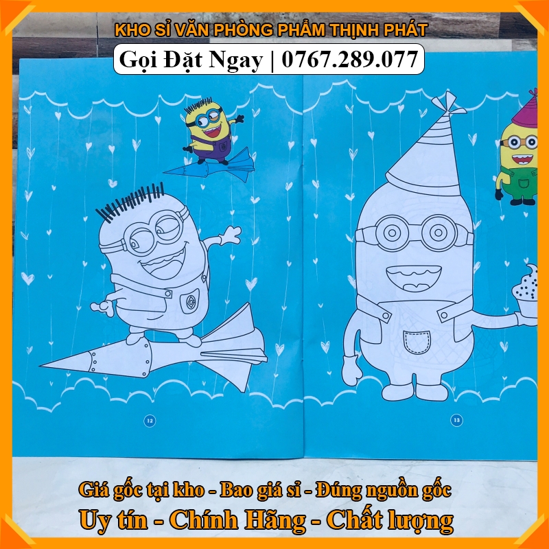 BÉ TÔ MÀU MINION  4 QUYỂN
