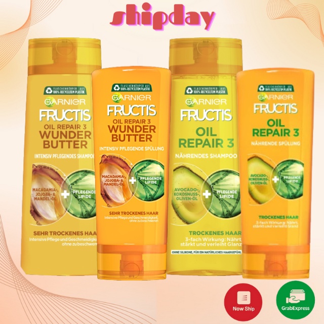 Dầu Gội, Dầu Xả Garnier Fructis 250ml/200ml - Chuẩn Đức