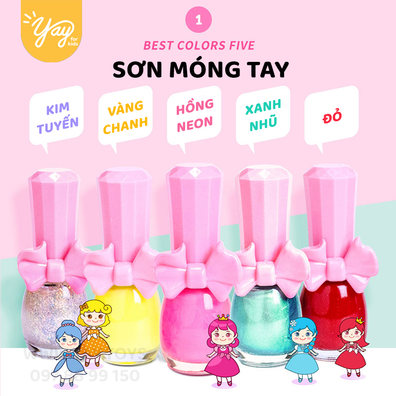 Combo 14 Món Đồ Chơi Trang Điểm Cho Bé 3+ | PINKY + [tặng kèm túi vải]