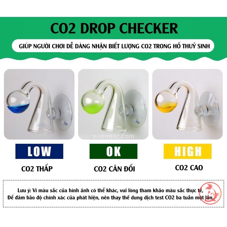 CO2 Drop Checker | Bộ Test CO2 [gồm phễu & dung dịch] | Tools Kiểm Tra Nồng Độ CO2 Cho Bể Thuỷ Sinh