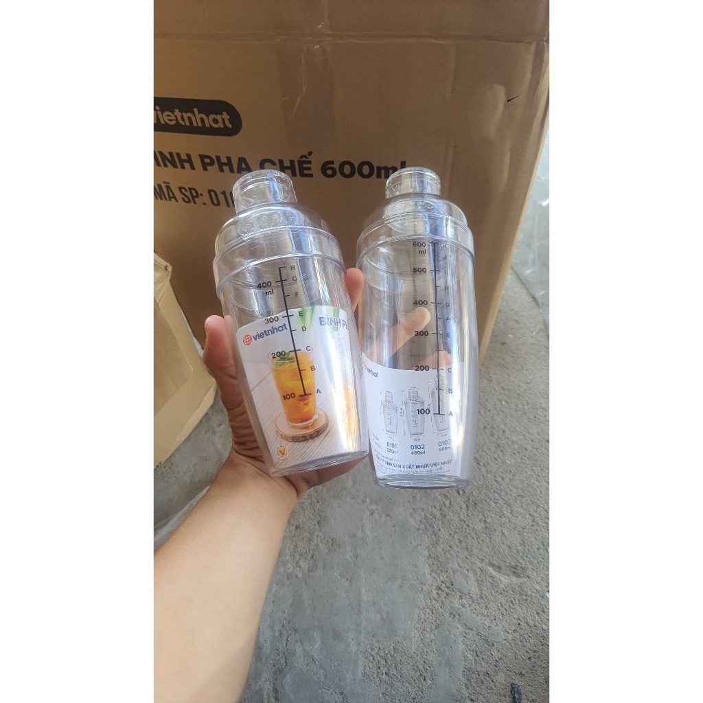 Bình Pha Chế Cocktail Shaker nhựa Việt Nhật