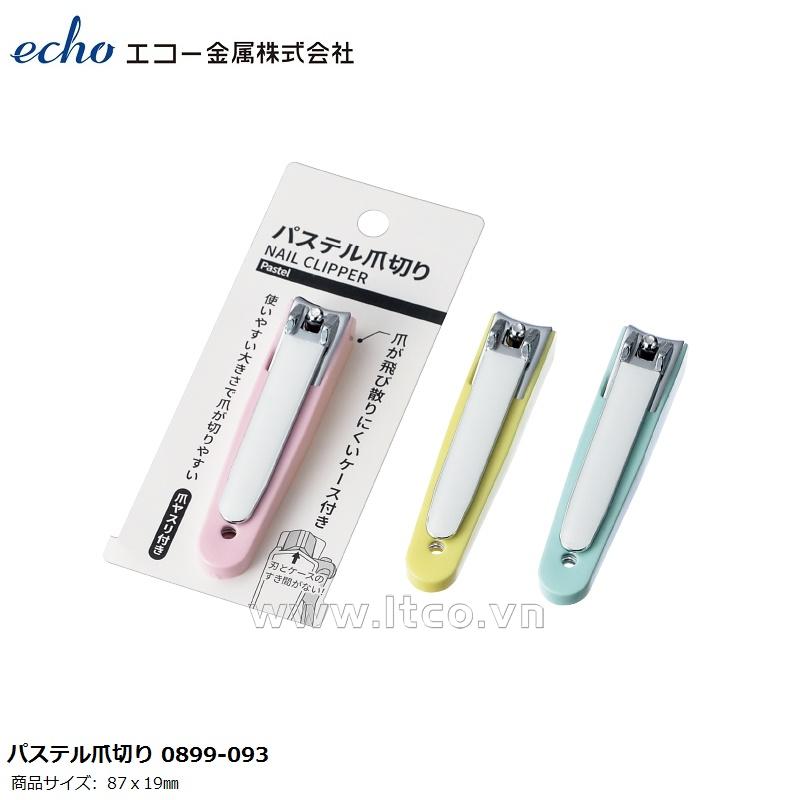 Bấm móng tay màu Echo Pastel 8.7cm có khay đựng móng tay gọn gàng, và đầu dũa tiện lợi Nội địa Nhật Bản