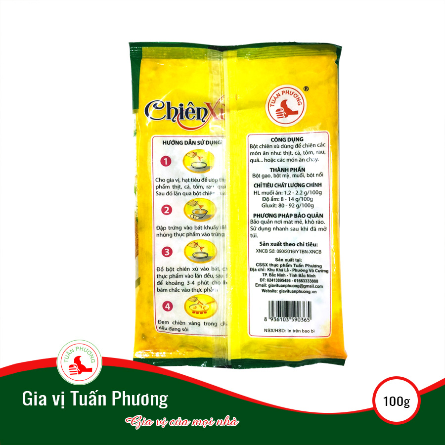 Bột Chiên Xù 3 Màu Tuấn Phương 100g ( Gói )