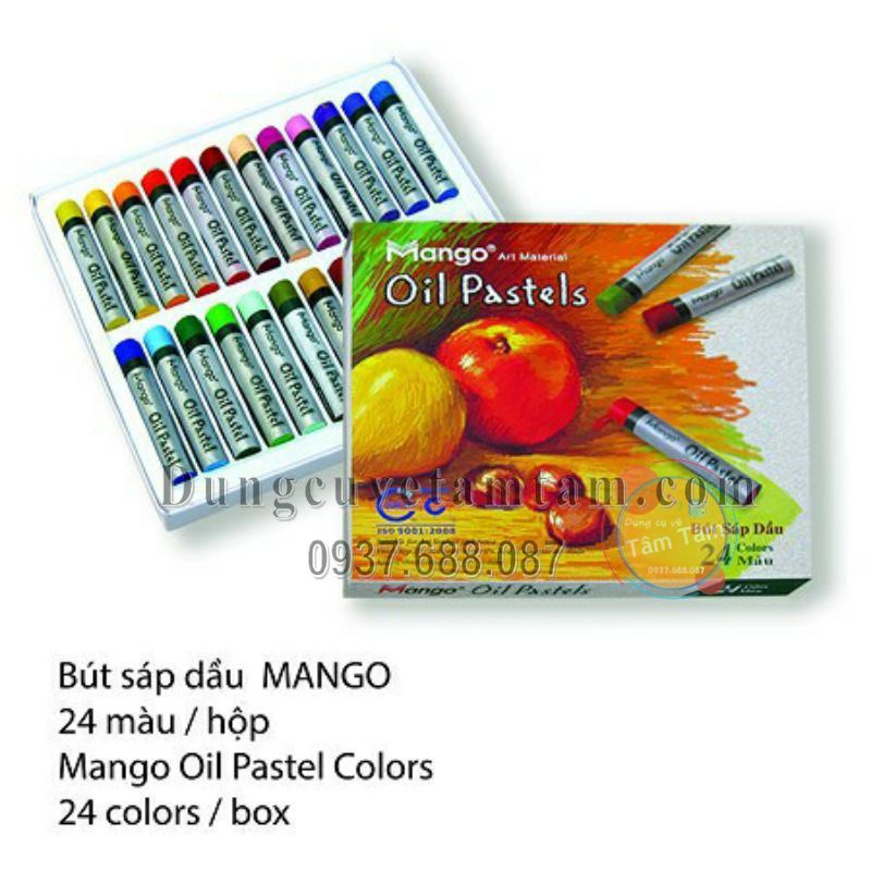 Bút sáp dầu mango 18/24 màu, mango oil pastels