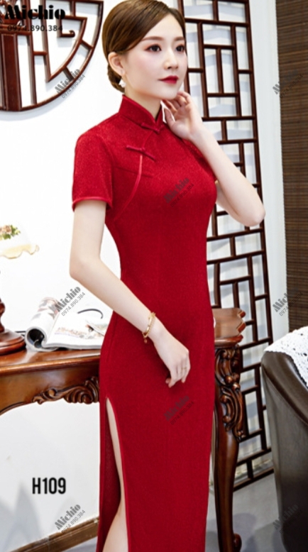 Đầm Váy Sườn Xám Thượng Hải Quảng Châu Trung Quốc Vải Hàn Châu Dáng Dài Mã  SX02 - Đầm | ThờiTrangNữ.vn