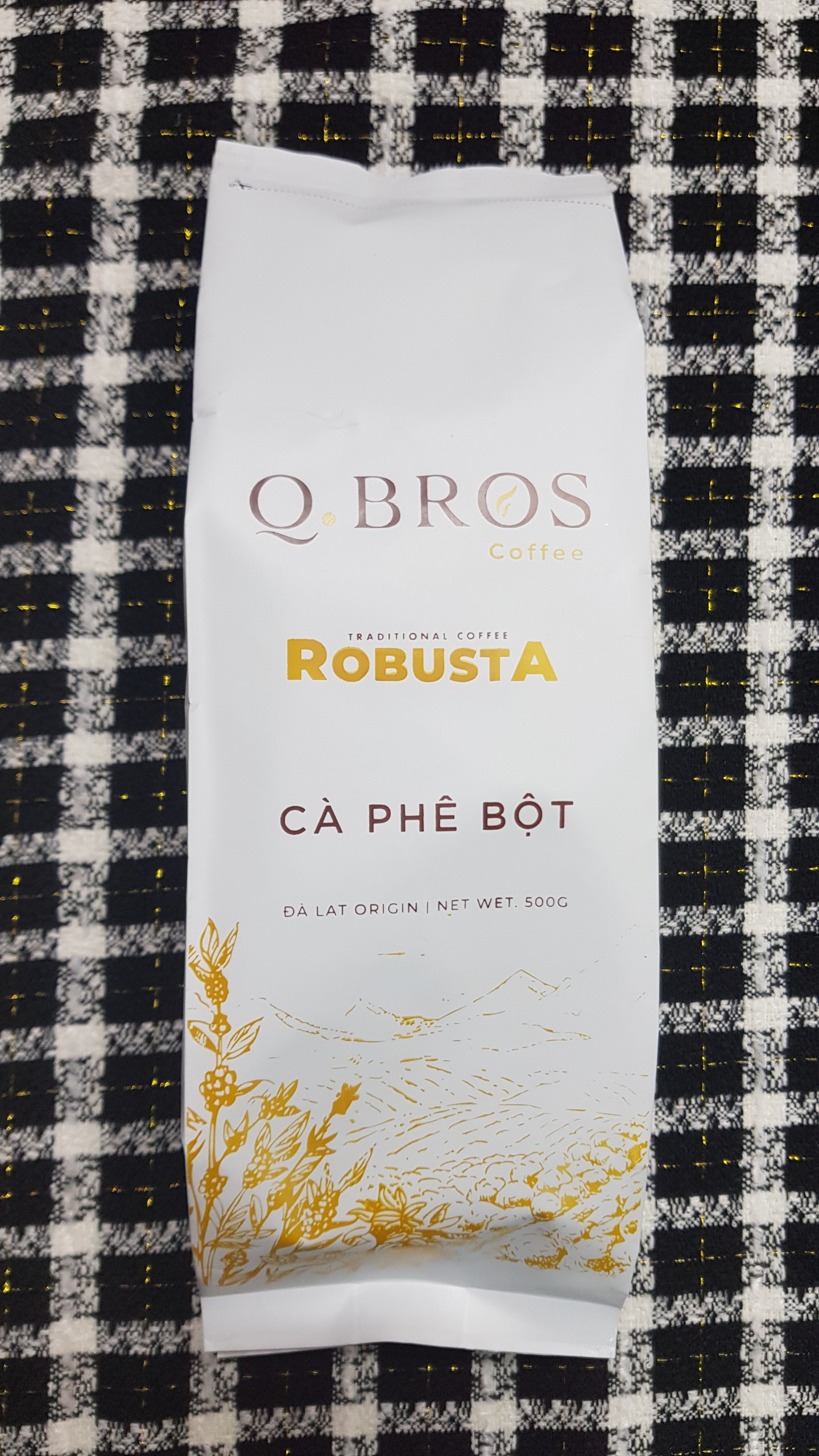 Cà Phê ROBUSTA - 1kg - Q.Bros Coffee Cà Phê bột pha máy/ pha phin Rubusta - Dạng hạt pha máy - Q.Bros Coffee - cà phê sạch