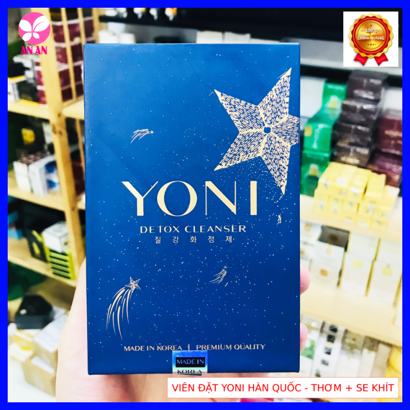 Viên đặt YONI Detox Cleanser Hàn Quốc - Viên đặt Se khít Yoni Hồng THƠM Khít Yoni Korea - Hộp 6 viên - Hàng Nhập Chính hãng