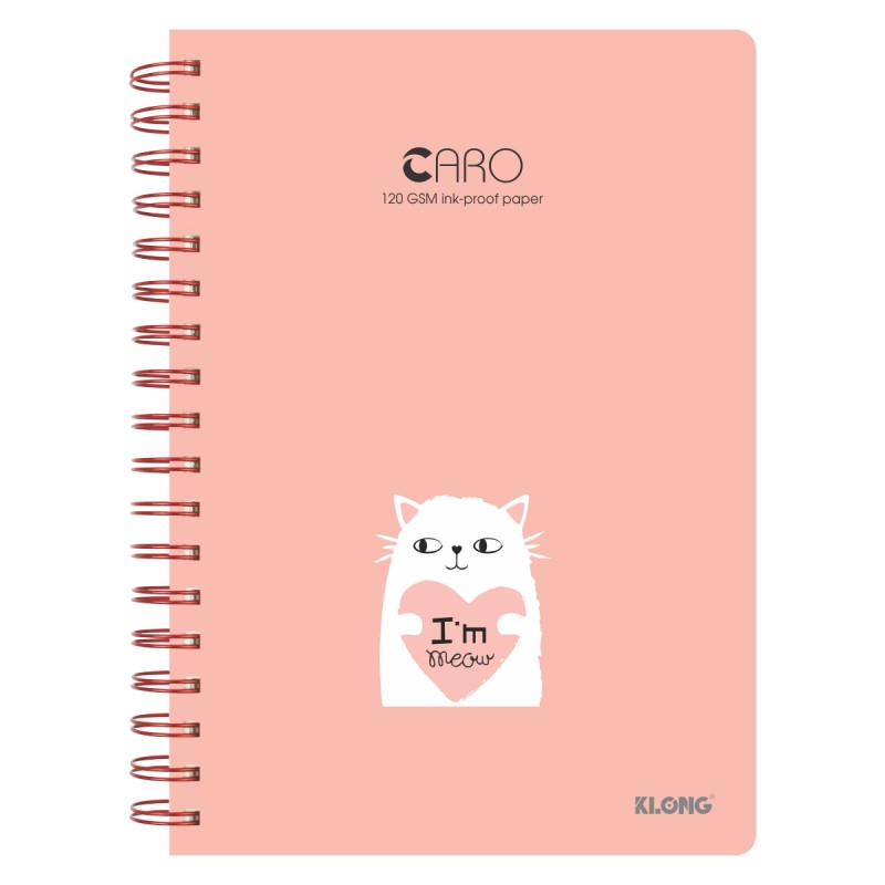 Sổ lò xo kép Caro B5 Klong mèo dễ thương 200 trang MS297-SOKLONG