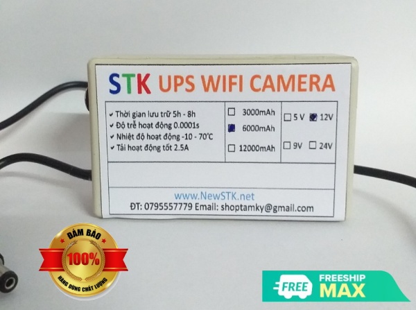 Bảng giá UPS Wifi, UPS Camera, Power bank for Wifi, Power Bank Camera 12V, Power Bank 12V Phong Vũ