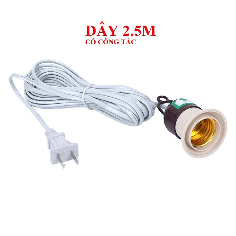 Đuôi Đèn E27 Có Công Tắc