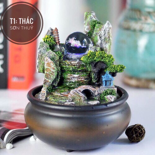 Thác Nước phong thủy tài lộc để bàn thư giãn