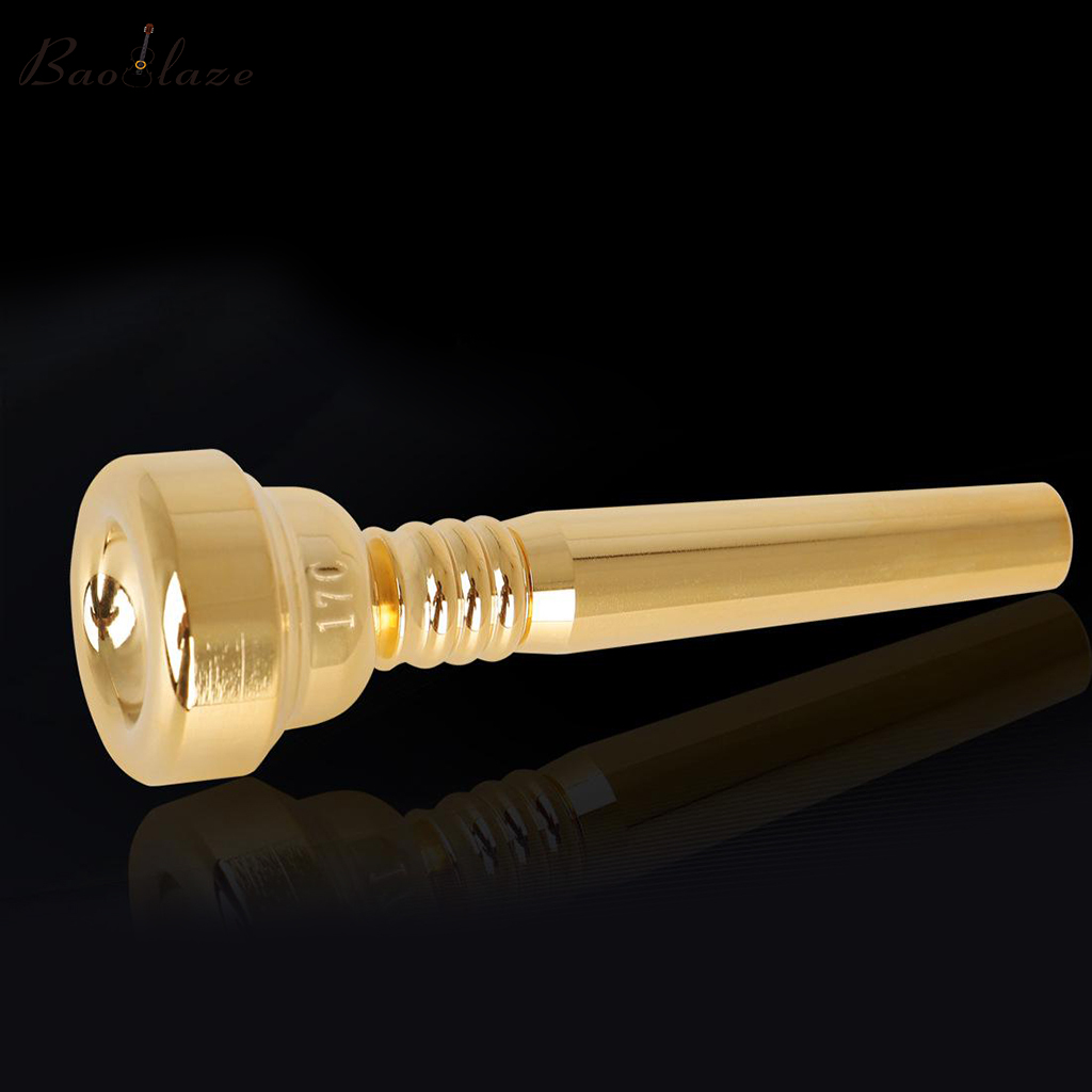 Baoblaze Golden Trumpet Mouthpiece, 17C Overall Brass Mouthpiece for Trumpet