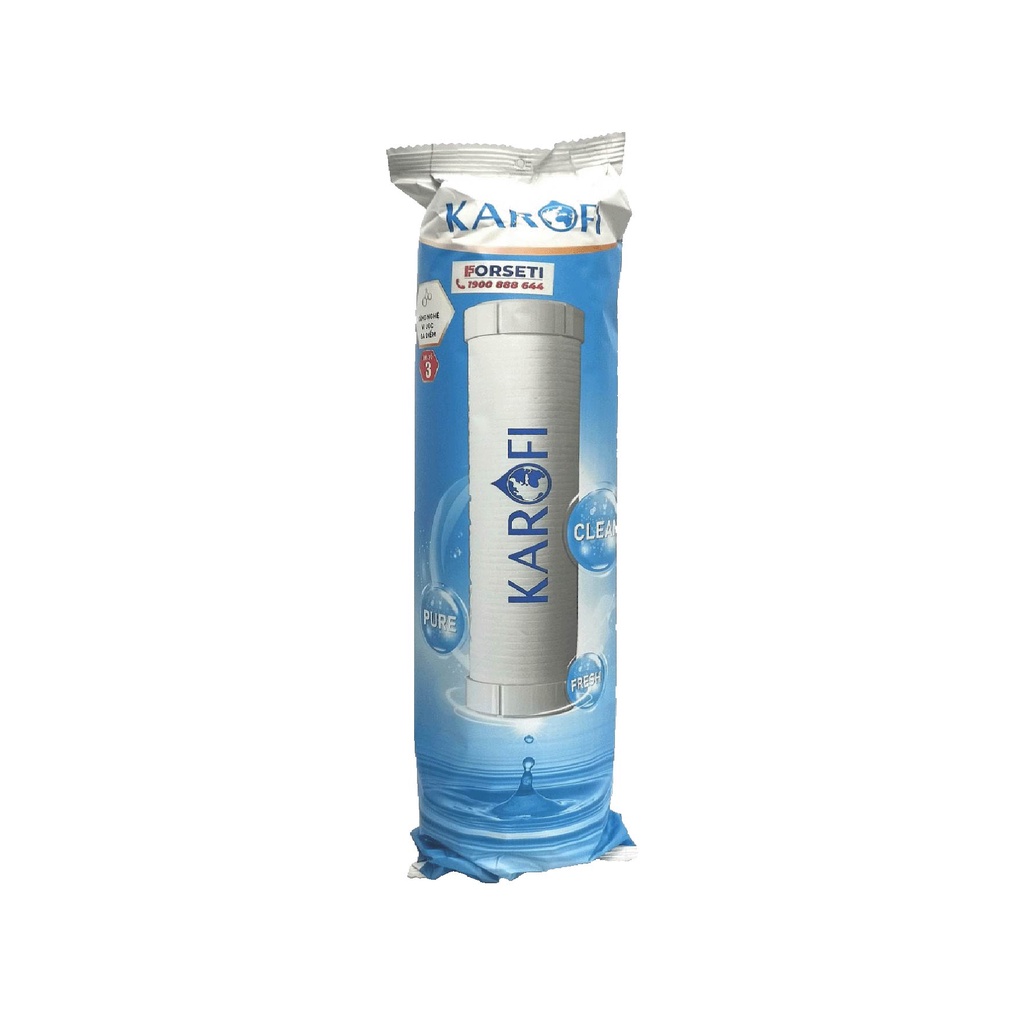 Combo 4 lõi lọc thô (Bộ lọc thô số 1,2,3 + lõi số 1) cho máy lọ nước RO Karofi