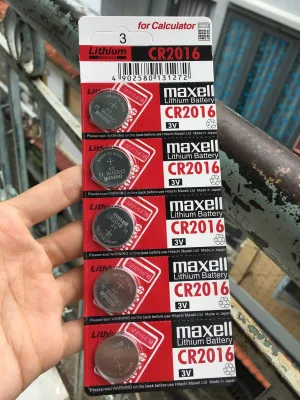 Pin CR2016 Maxell Lithium 3V vỉ 5 viên