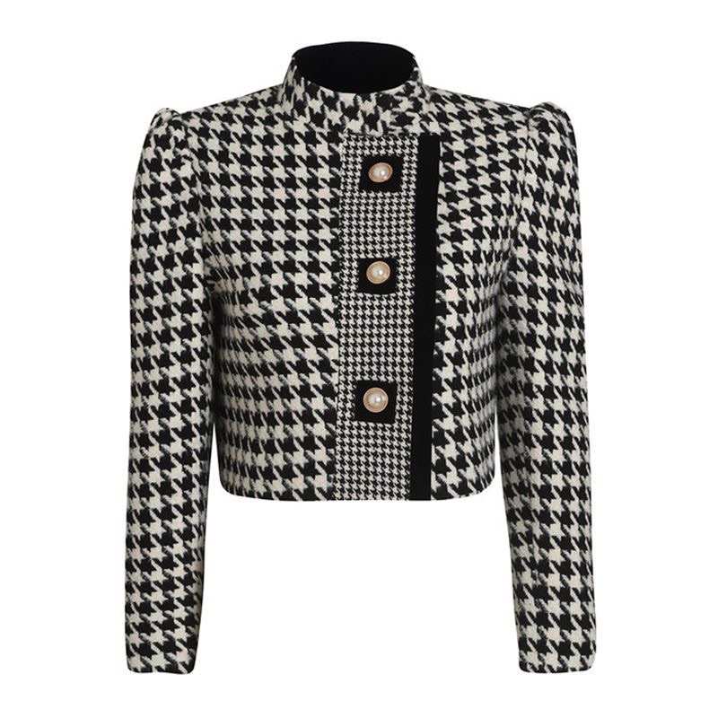 FREESHIP ÁO DẠ TWEED CROTOP ZICZAC Sang chảnh