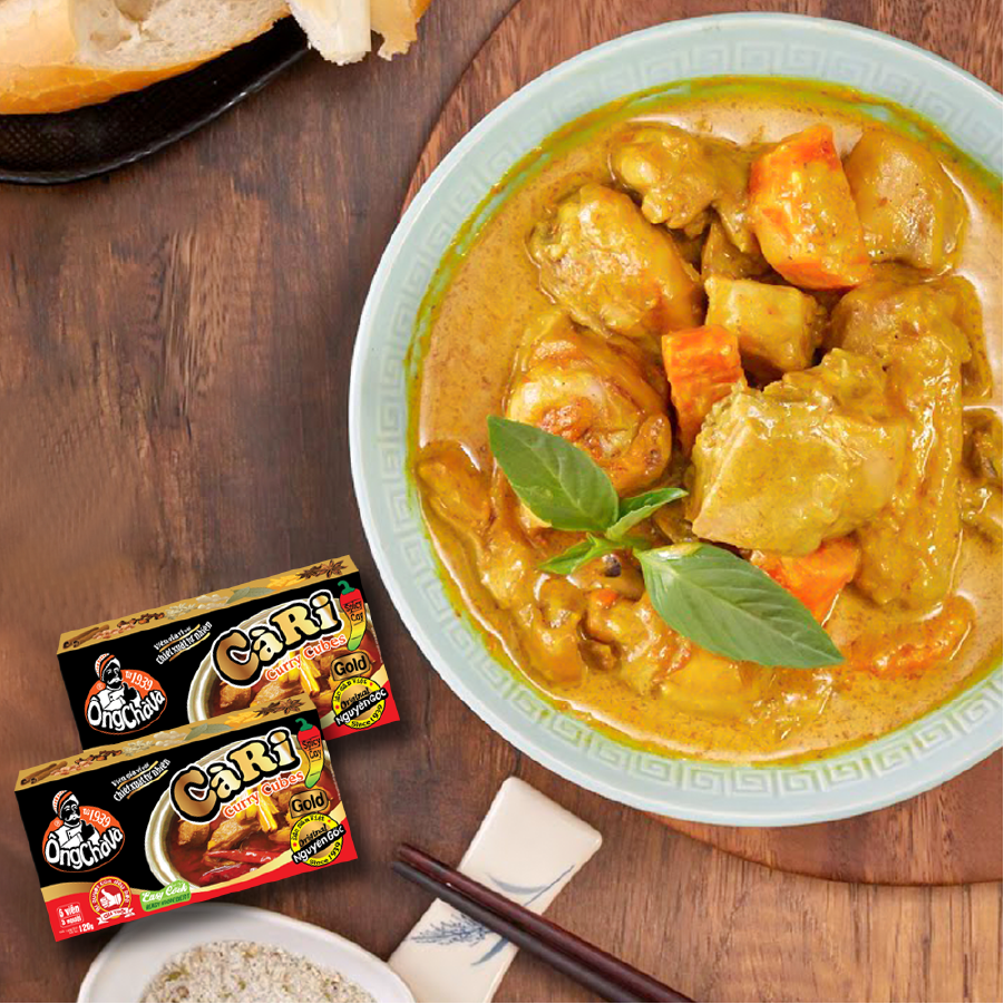 Ong Cha Va Spicy Curry Cubes Gold 120gr