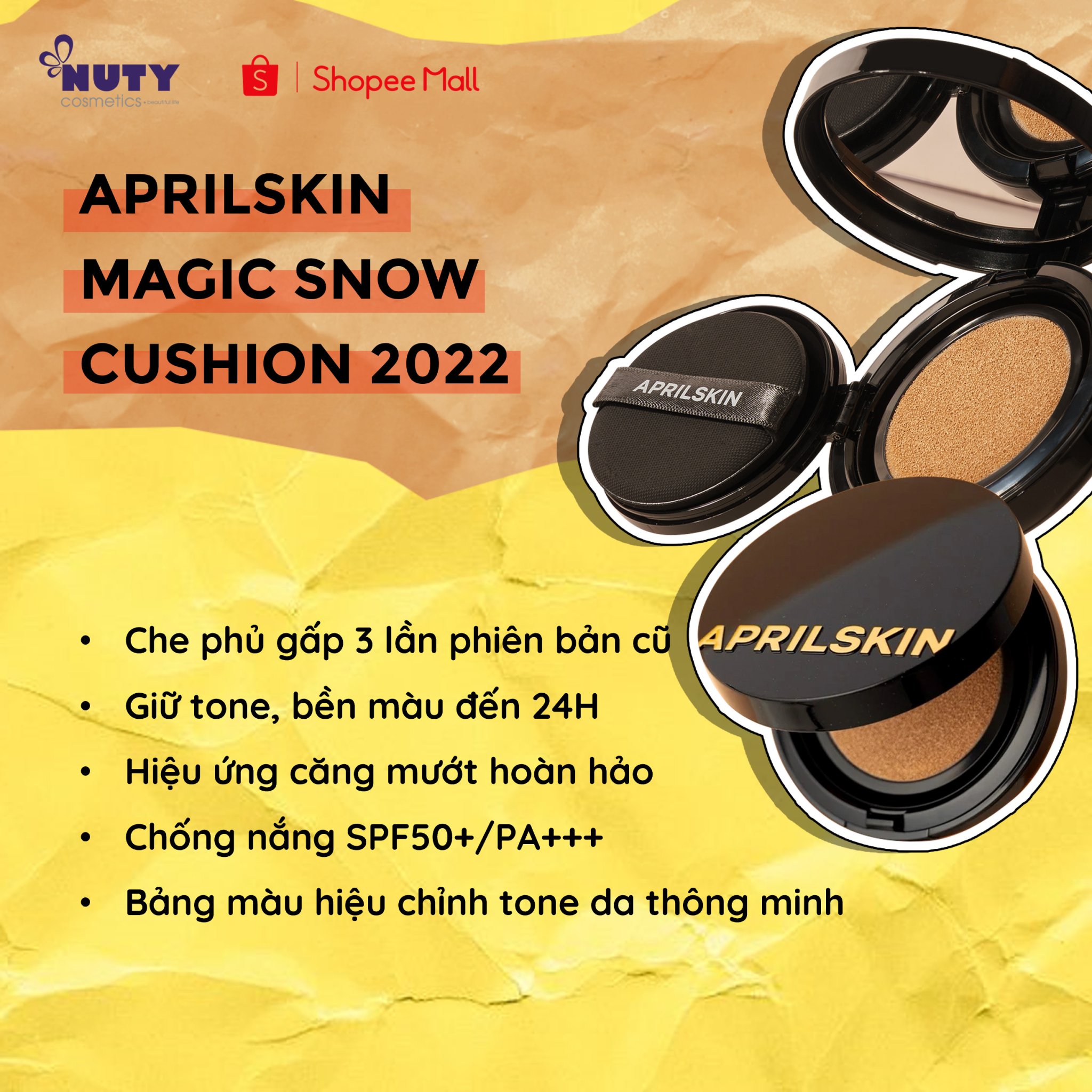 Phấn Nước Aprilskin Ultra Slim Cushion SPF50+/PA+++