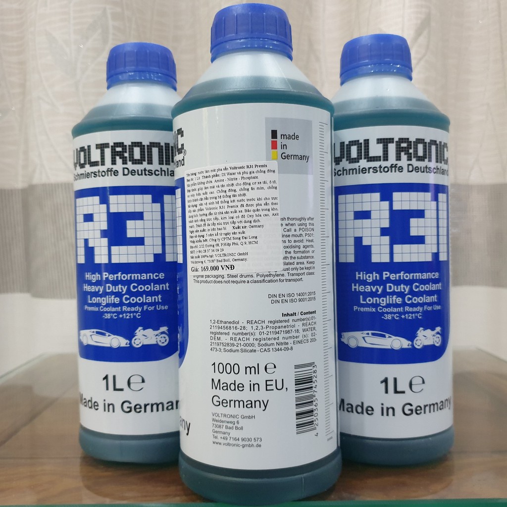 Nước Làm Mát VOLTRONIC R31 PREMIX LONG LIFE COOLANT 1L