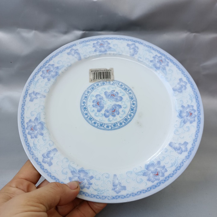 Đĩa sứ 16 cm Họa Tiết Xanh cao cấp