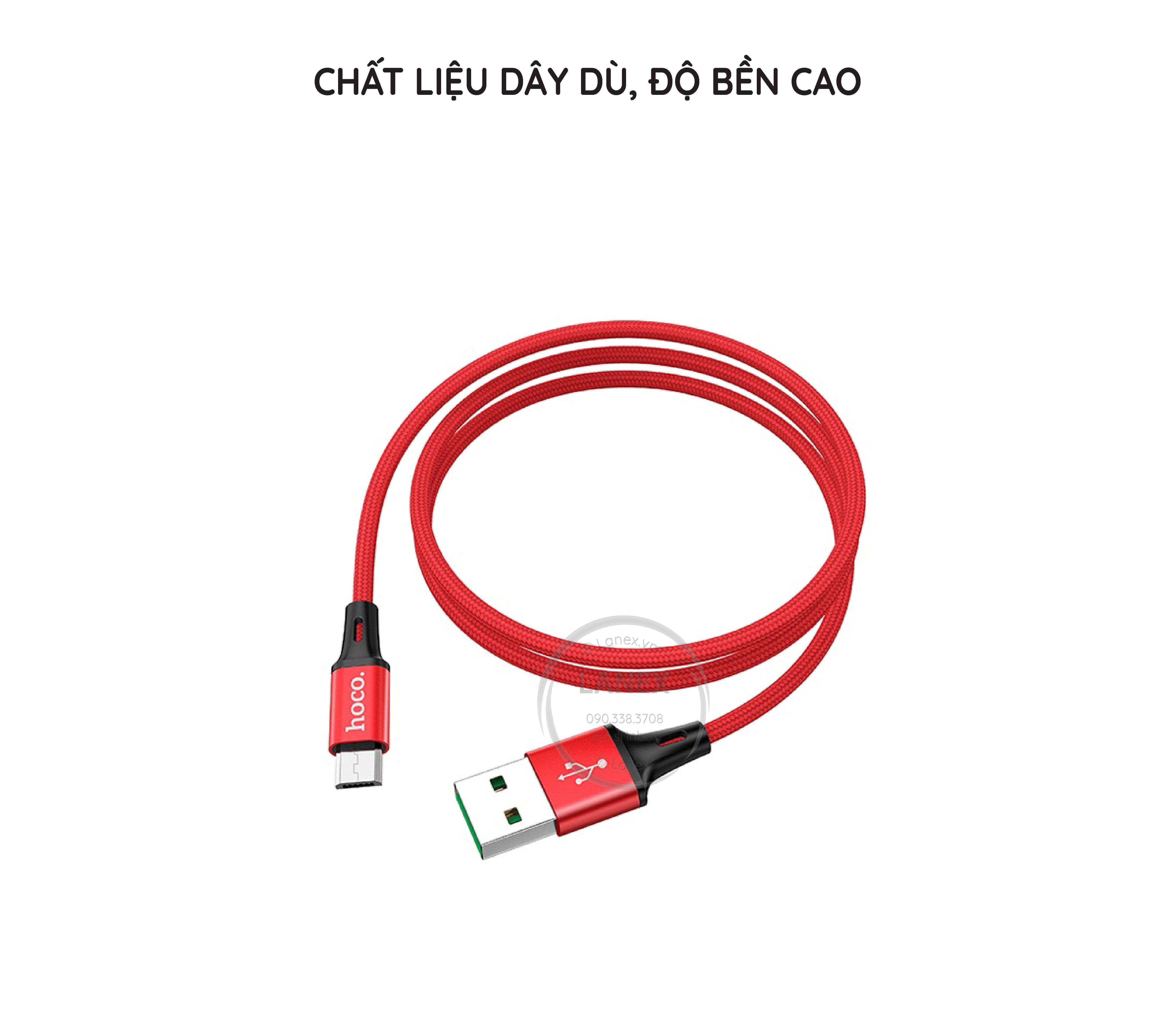 Cáp Sạc Nhanh Hoco Du10 Dây Dù Micro 3.0a Dài 1.0m
