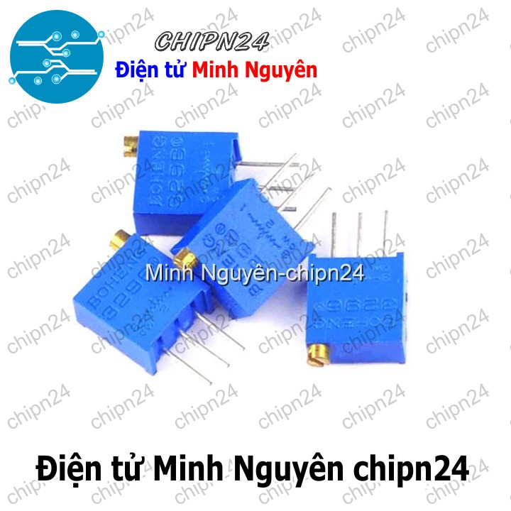 [3 con] (K378) Biến trở tinh chỉnh Dọc 3296W 20K (203) (Biến trở VR vi chỉnh W203) - HH000156