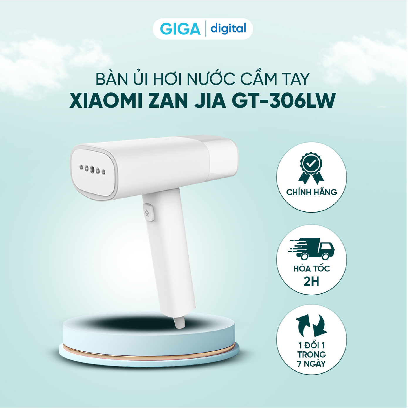 [SIÊU GIẢM GIÁ] Bàn ủi hơi nước cầm tay Xiaomi Zan Jia GT-306LW | Bàn là hơi nước công suất lớn