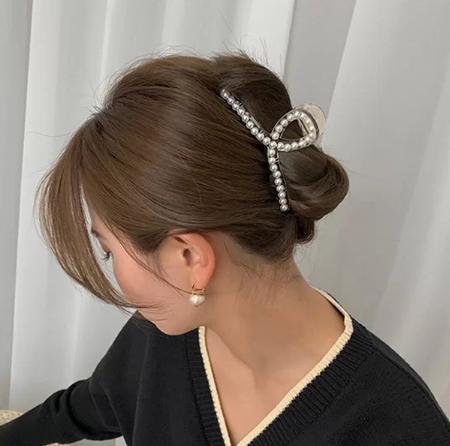 Kẹp càng cua (gấp tóc) nhựa đính ngọc trai nhiều mẫu xinh xắn Phụ Kiện 68