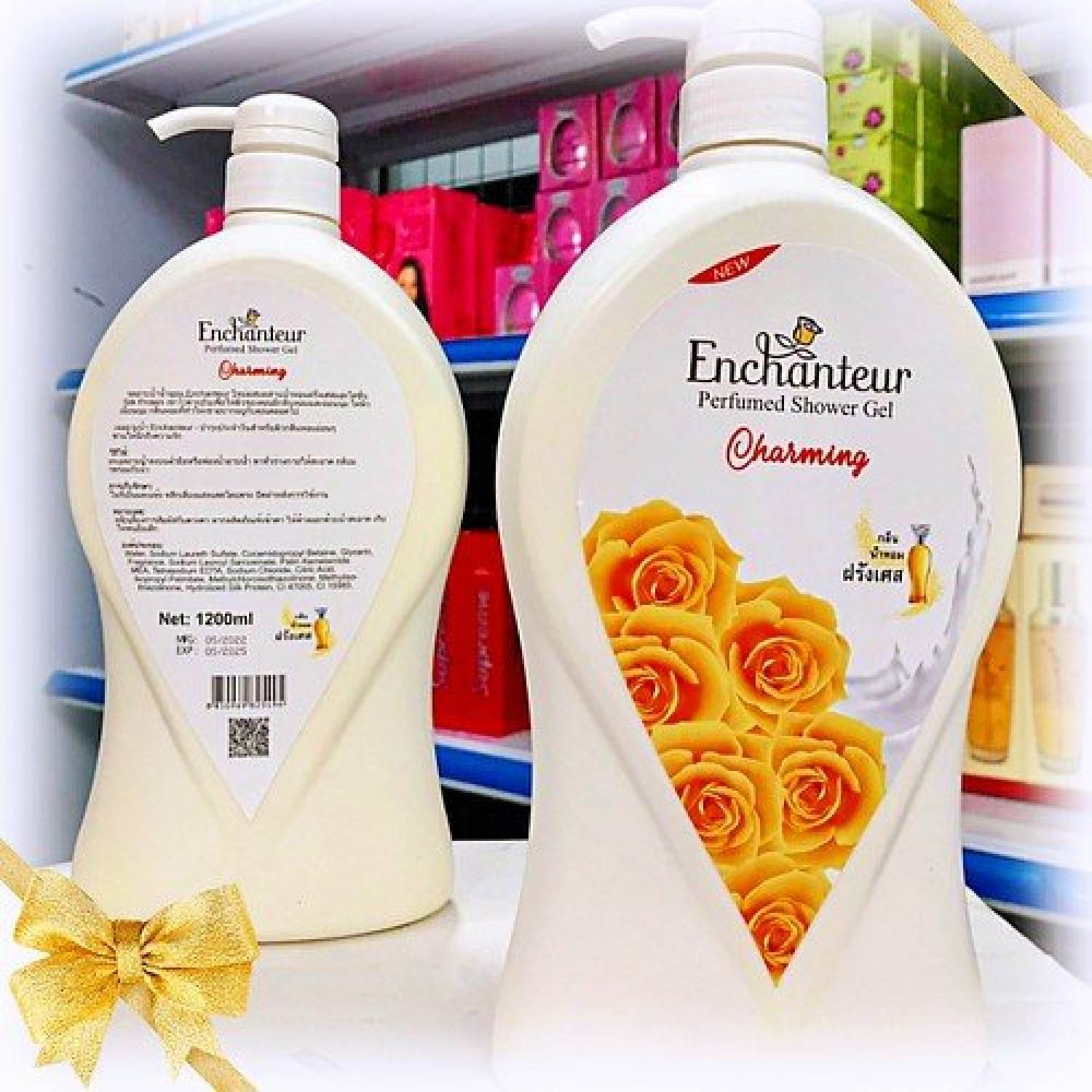 Chai 1200ml sữa tắm enchanteur hương nước hoa , dưỡng sáng mịn da , thơm ngát hương hoa