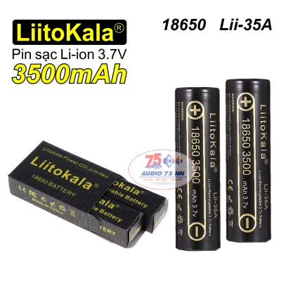 01 viên Pin sạc LiitoKala lii-35A Pin lithium 3.7V 18650 dung lượng cao 3500mah cao cấp