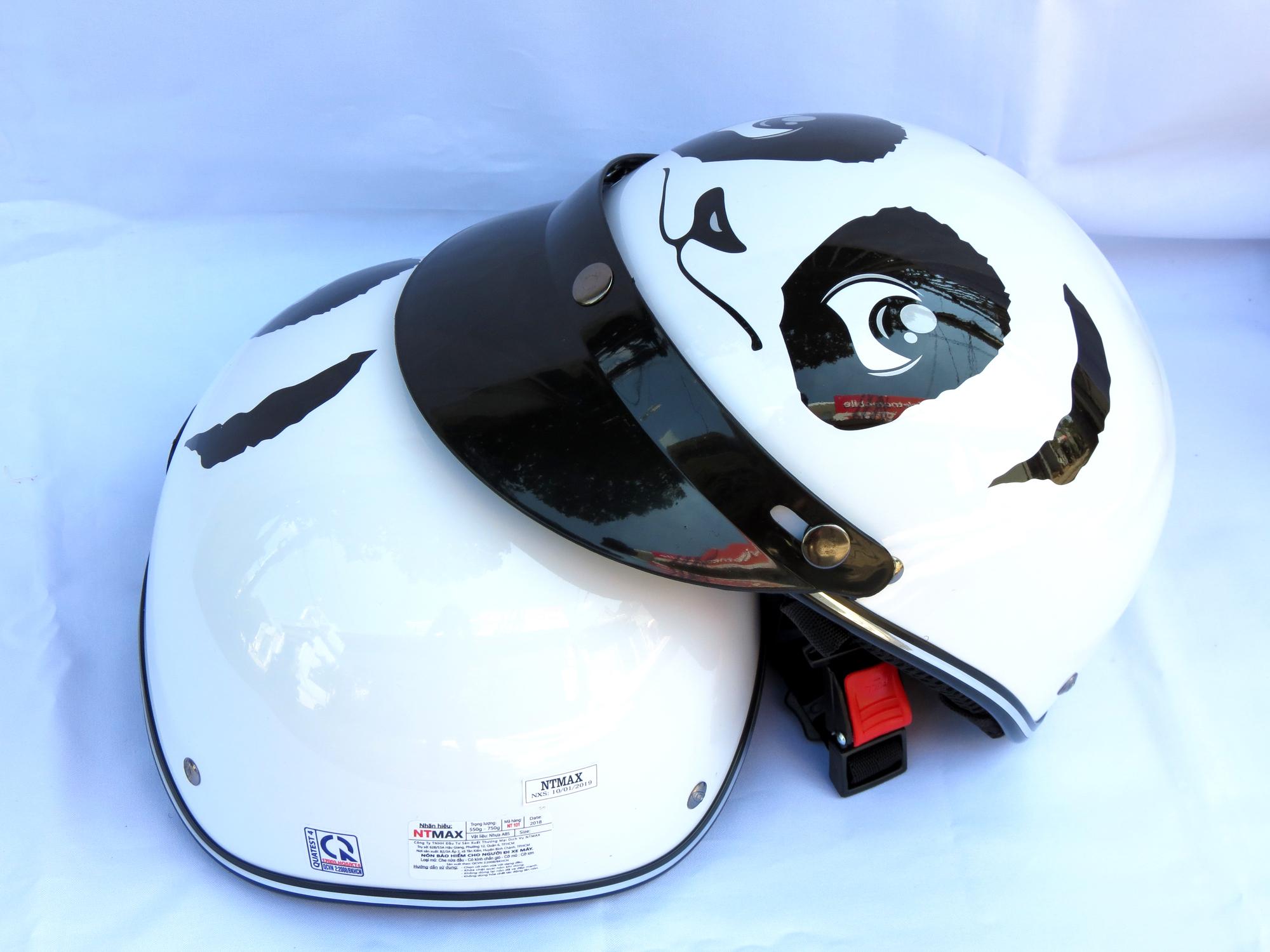 Mũ bảo hiểm NTMAX 1/2 gấu panda siêu cute